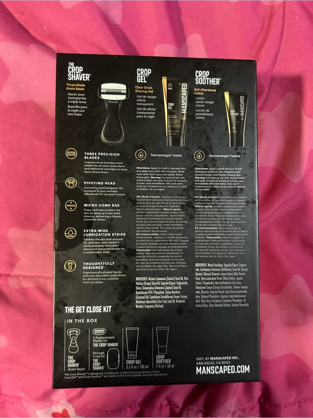 Manscaped Get Close Kit - Black & Gold Men’s Grooming Set